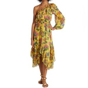 MISA Los Angeles - Vola Asymmetric one-shoulder midi-dress Floral color- size S